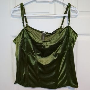 NWT Green Corset Top Size 18
